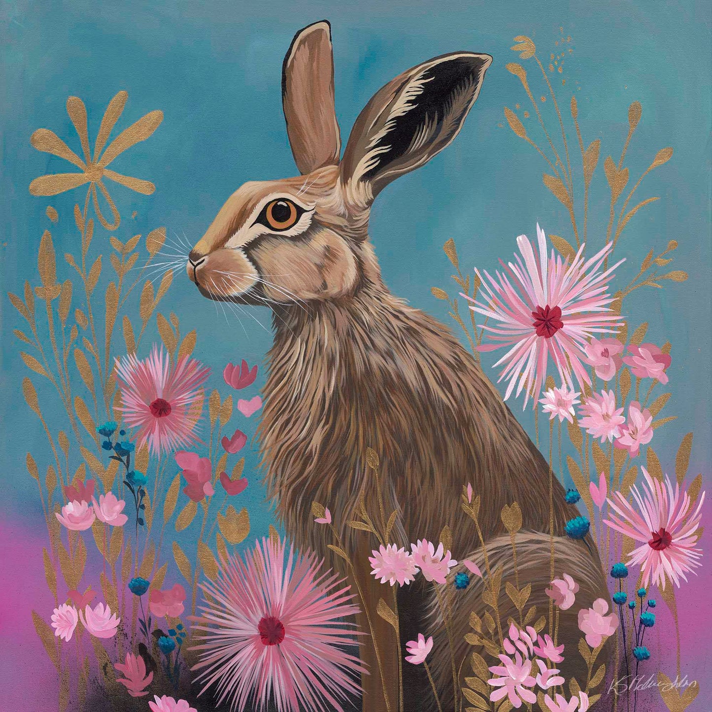 Blushed with Gilt - Original Acrylic Painting