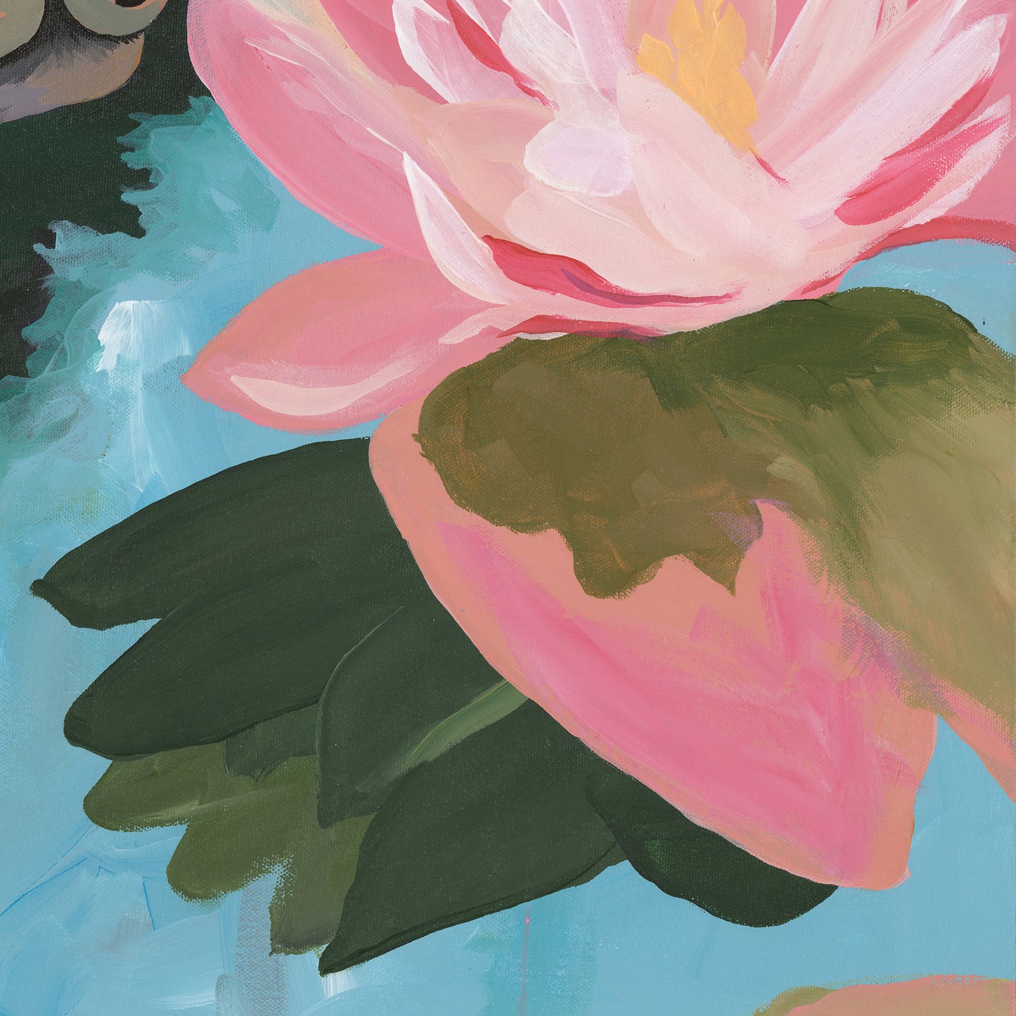 Lotus Leopard – Original Acrylic Painting