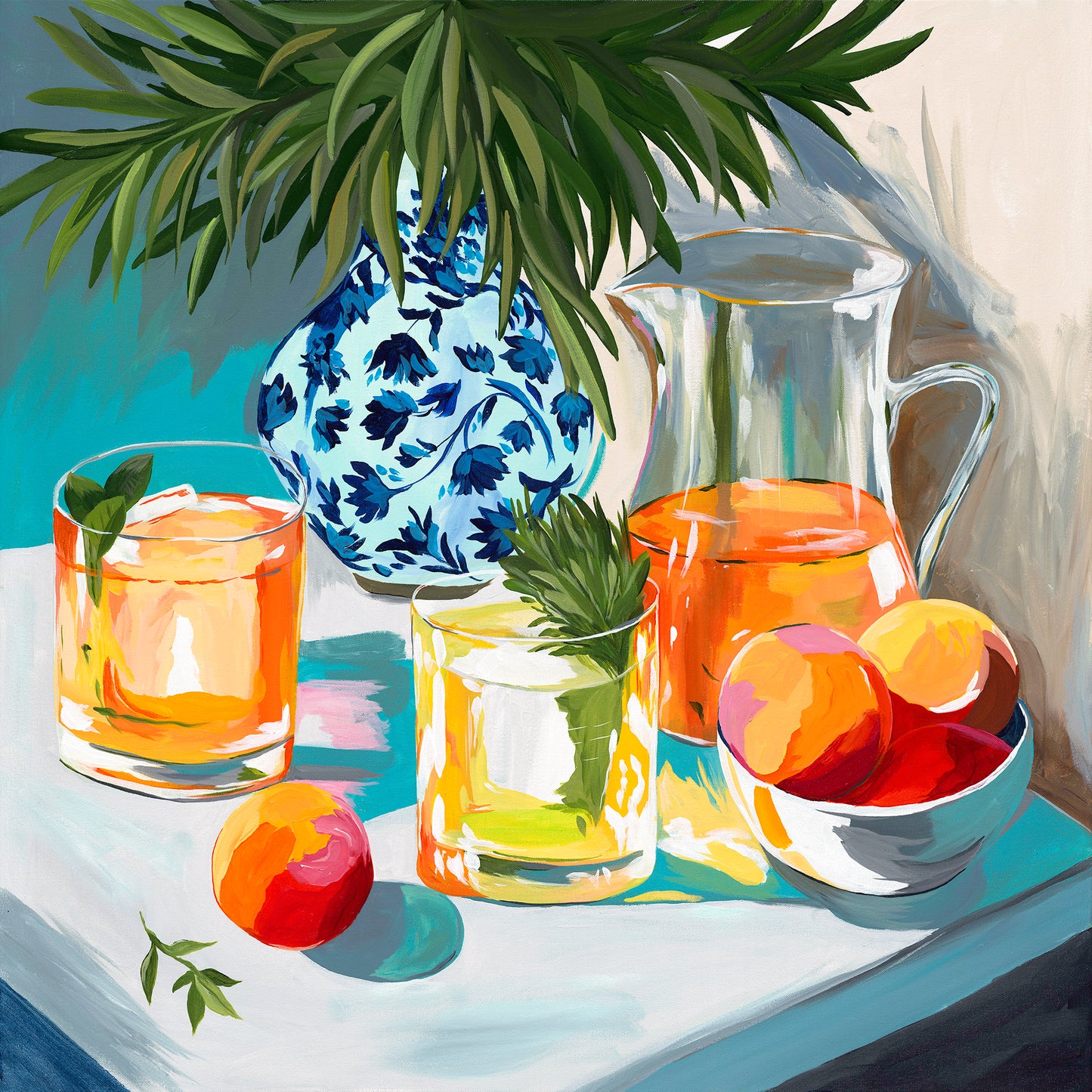 Peach Bellini - Original Acrylic Painting