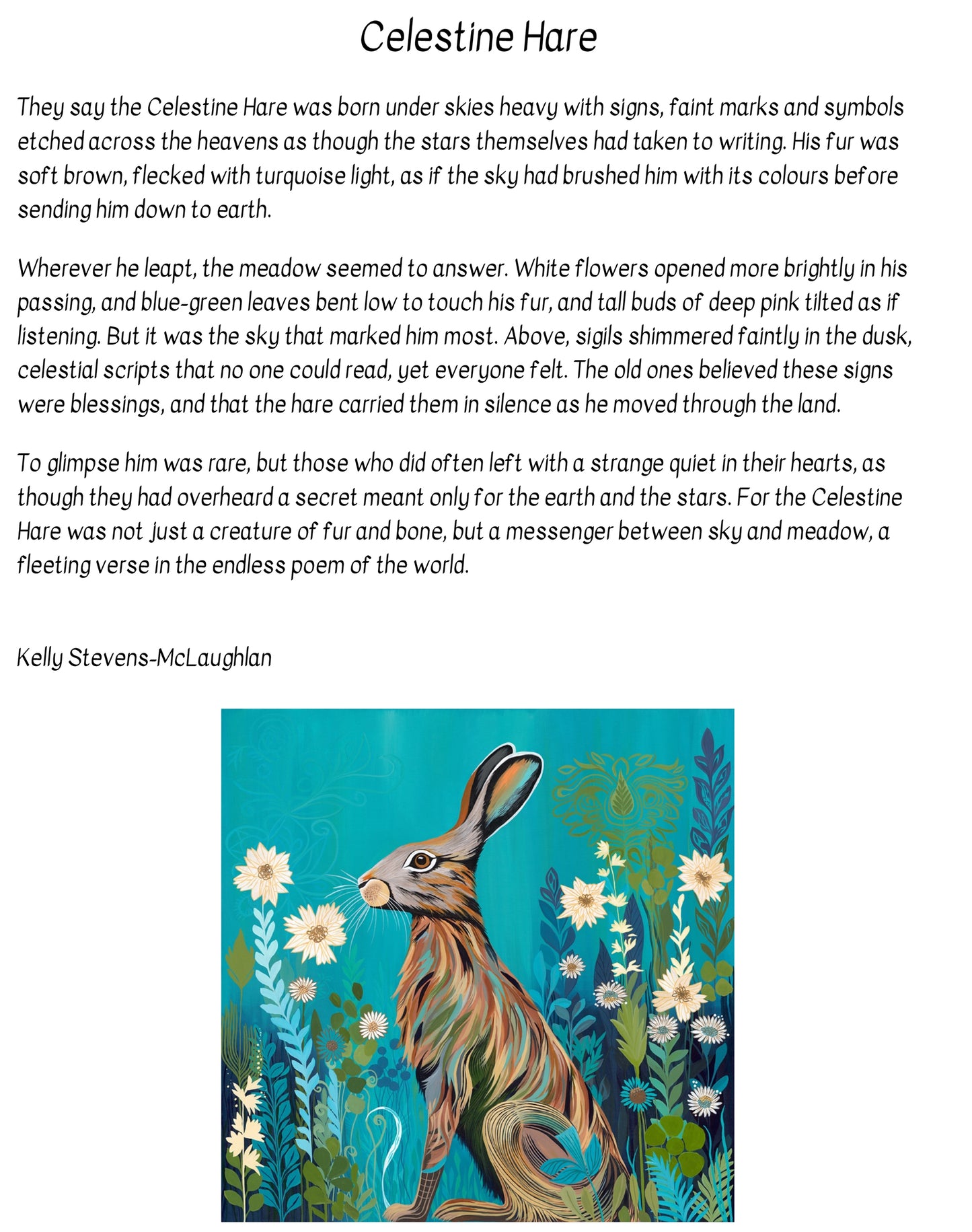 Celestine Hare – Original Acrylic Painting