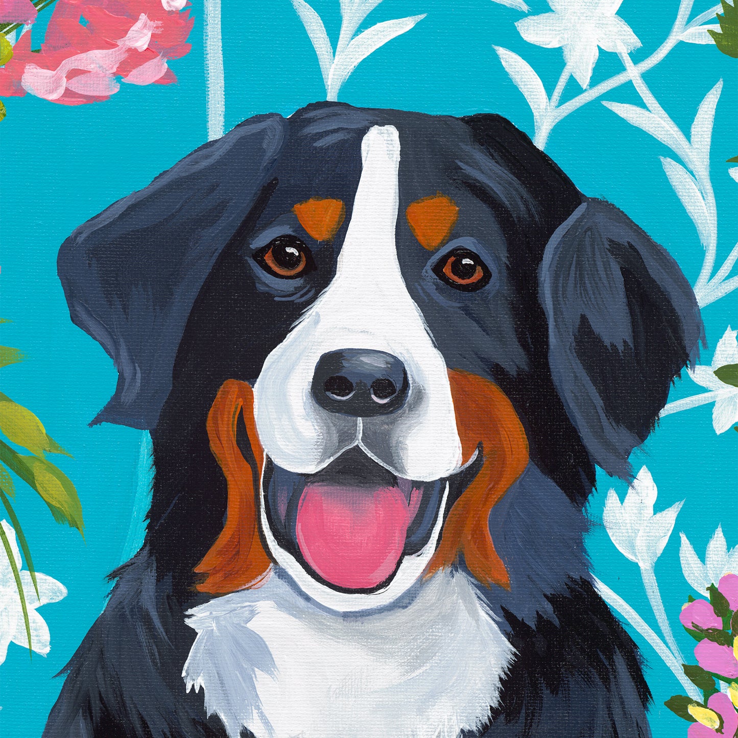 Bernese Bouquet – Original Acrylic Painting