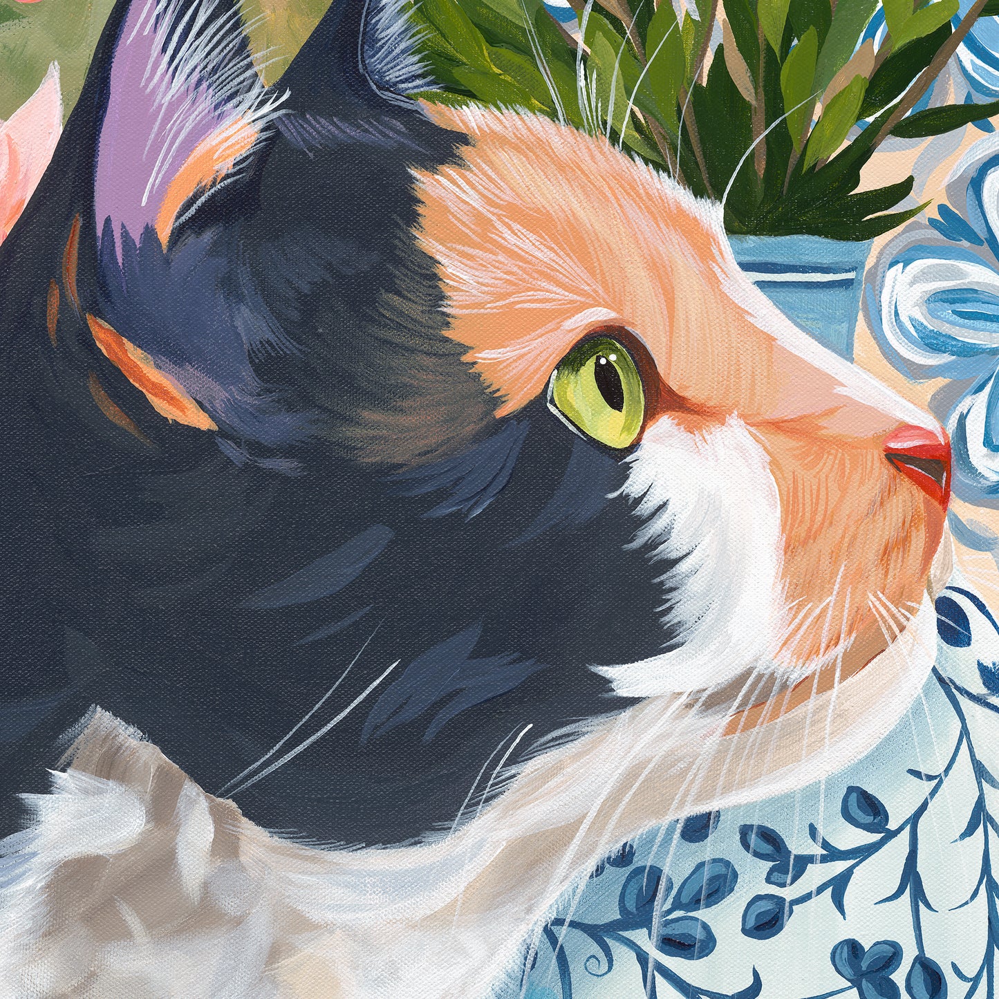 Curious Calico – Original Acrylic Painting