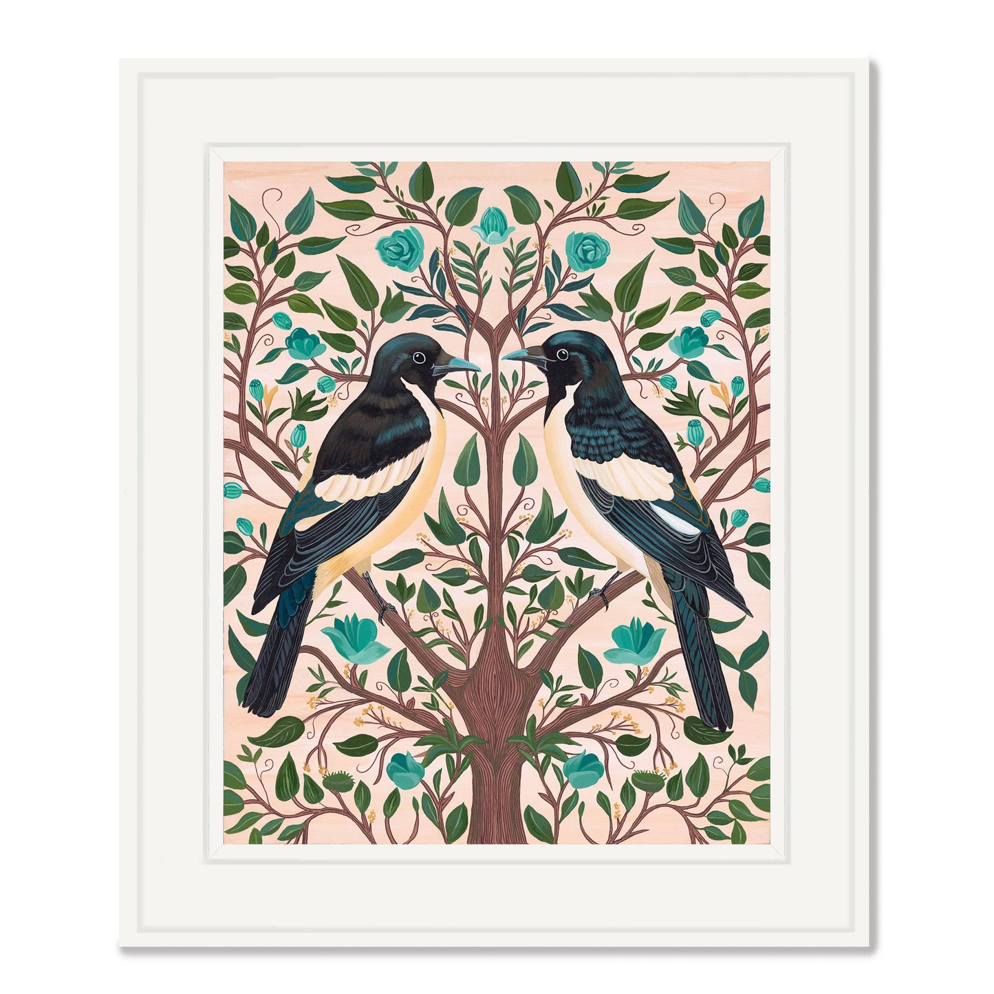 Magpie Tree – Original Acrylic Painting