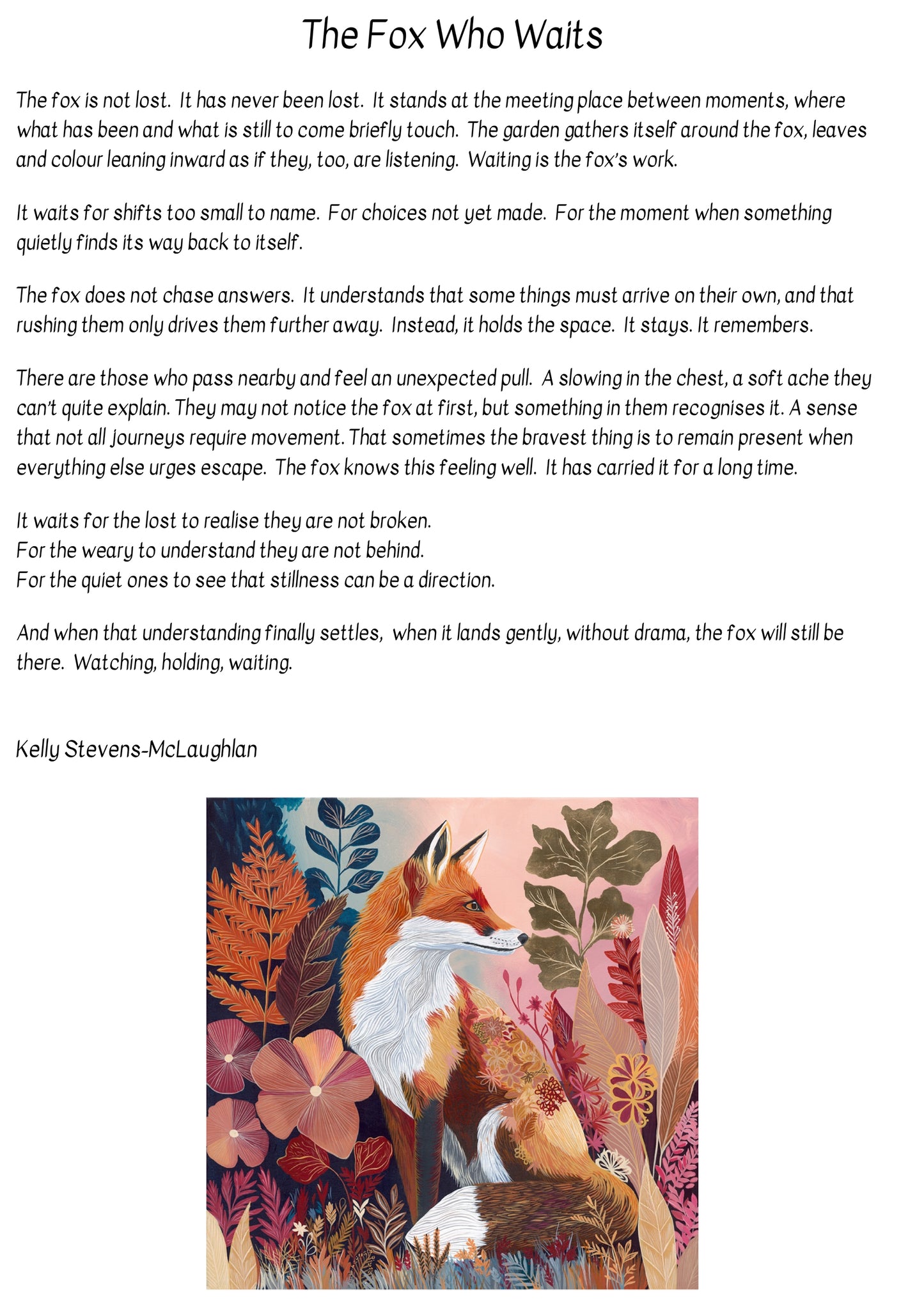 The Fox Who Waits – Original Acrylic Painting