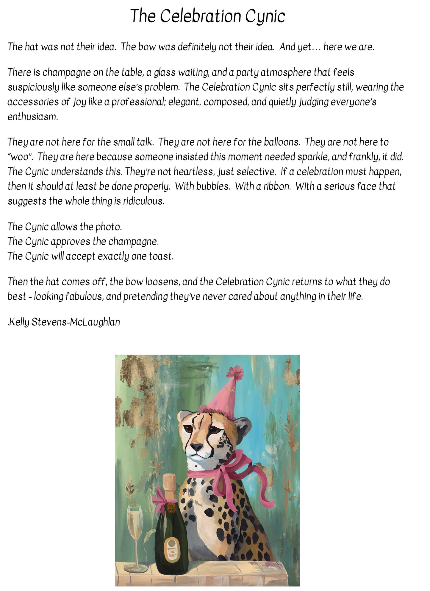 The Celebration Cynic – Original Acrylic Painting