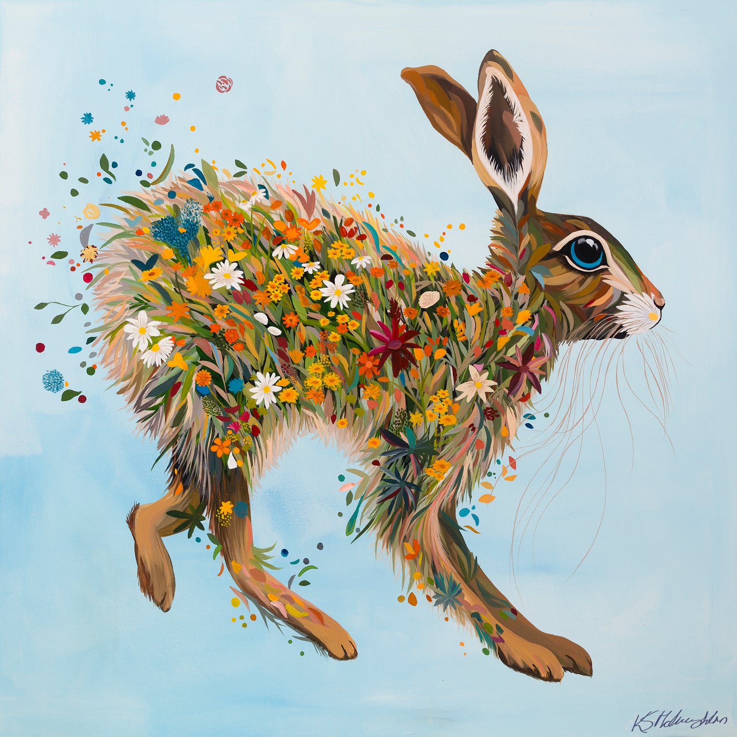 Hare Bouquet - Limited Edition Print