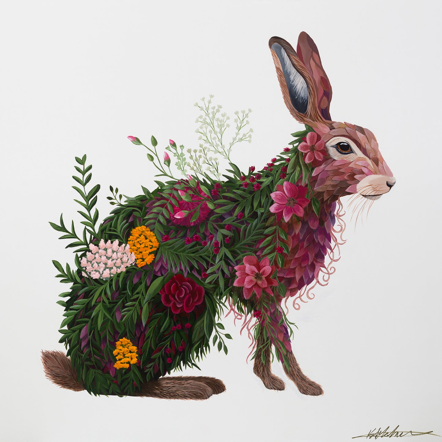 Hare Rosa – Original Acrylic Painting