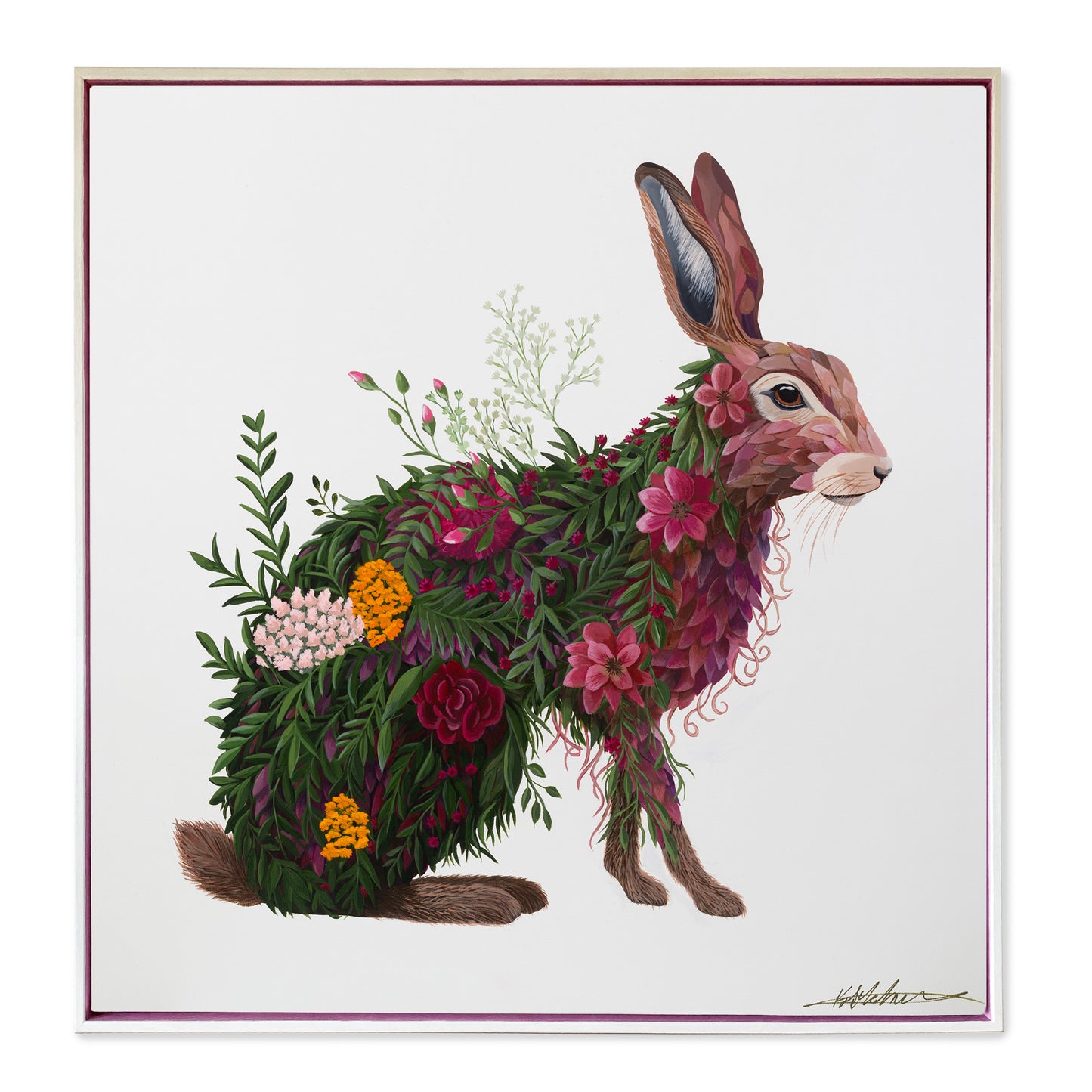 Hare Rosa – Original Acrylic Painting