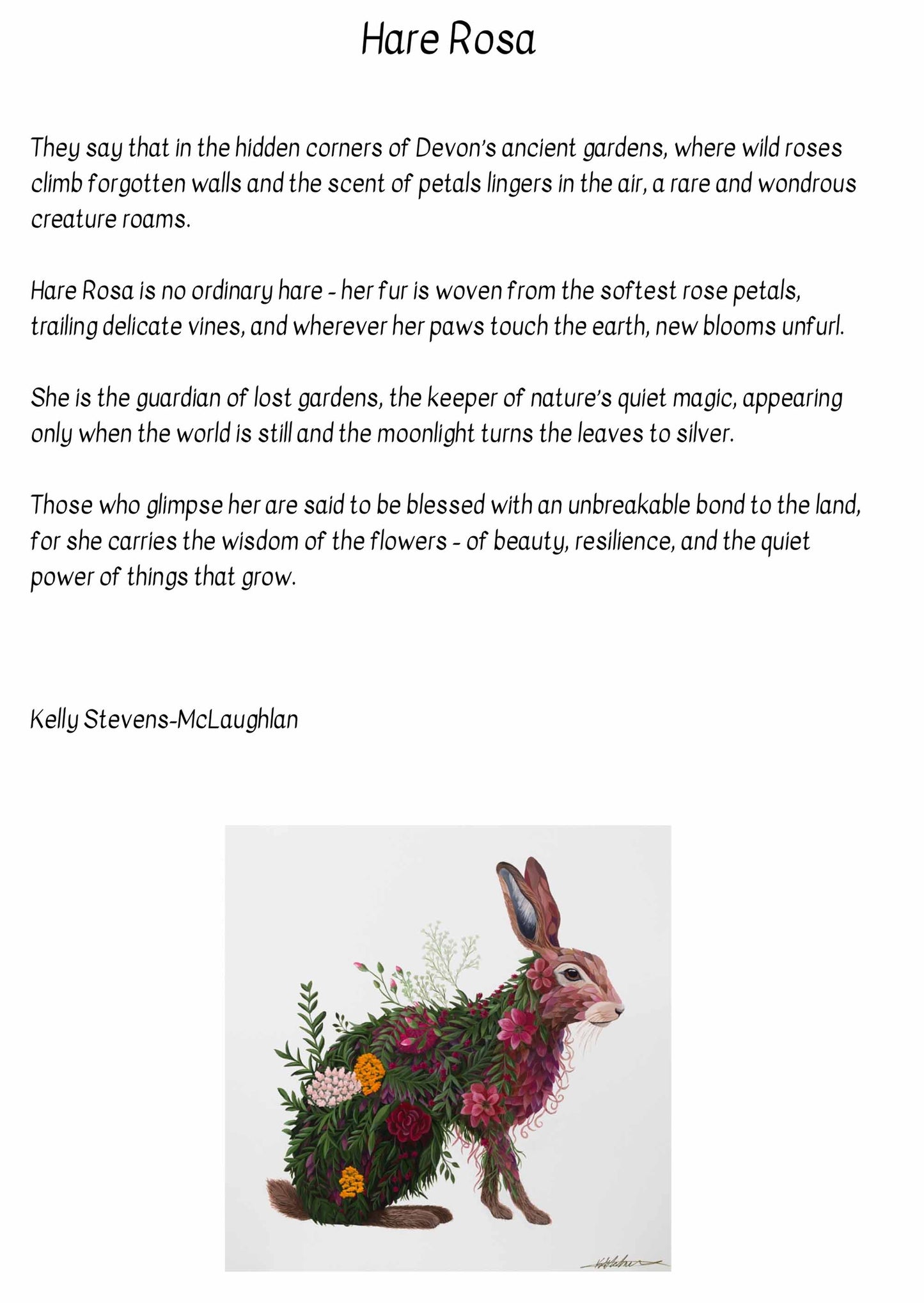 Hare Rosa – Original Acrylic Painting