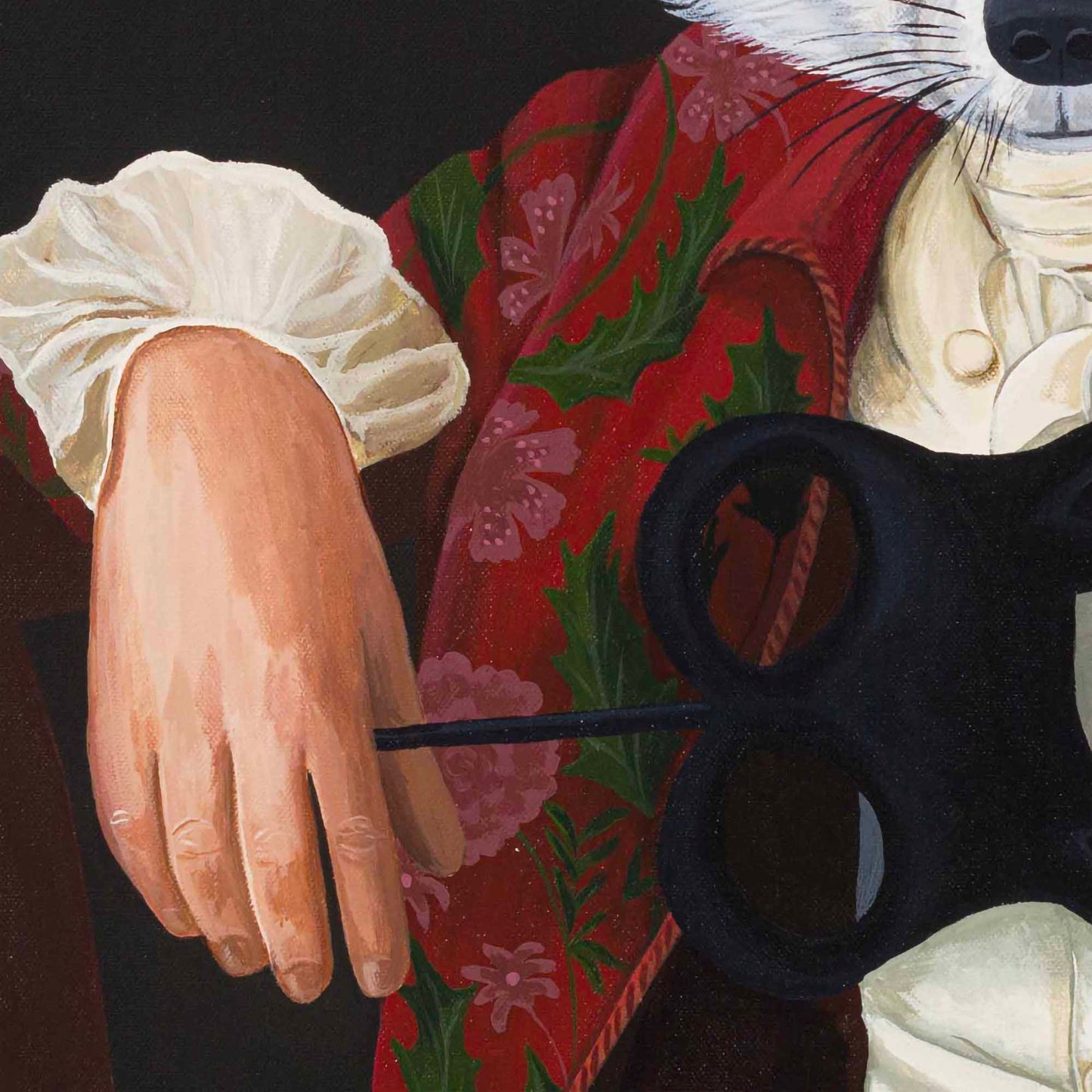 The Masquerade of Lord Reynard – Original Fox Portrait Painting in Period Costume