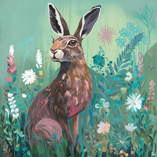 Watchful Hare - Original Acrylic Painting
