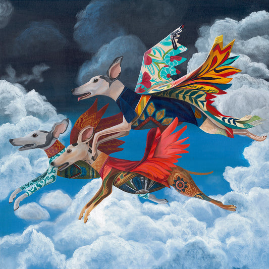 When Dogs Dream - Original Acrylic Painting