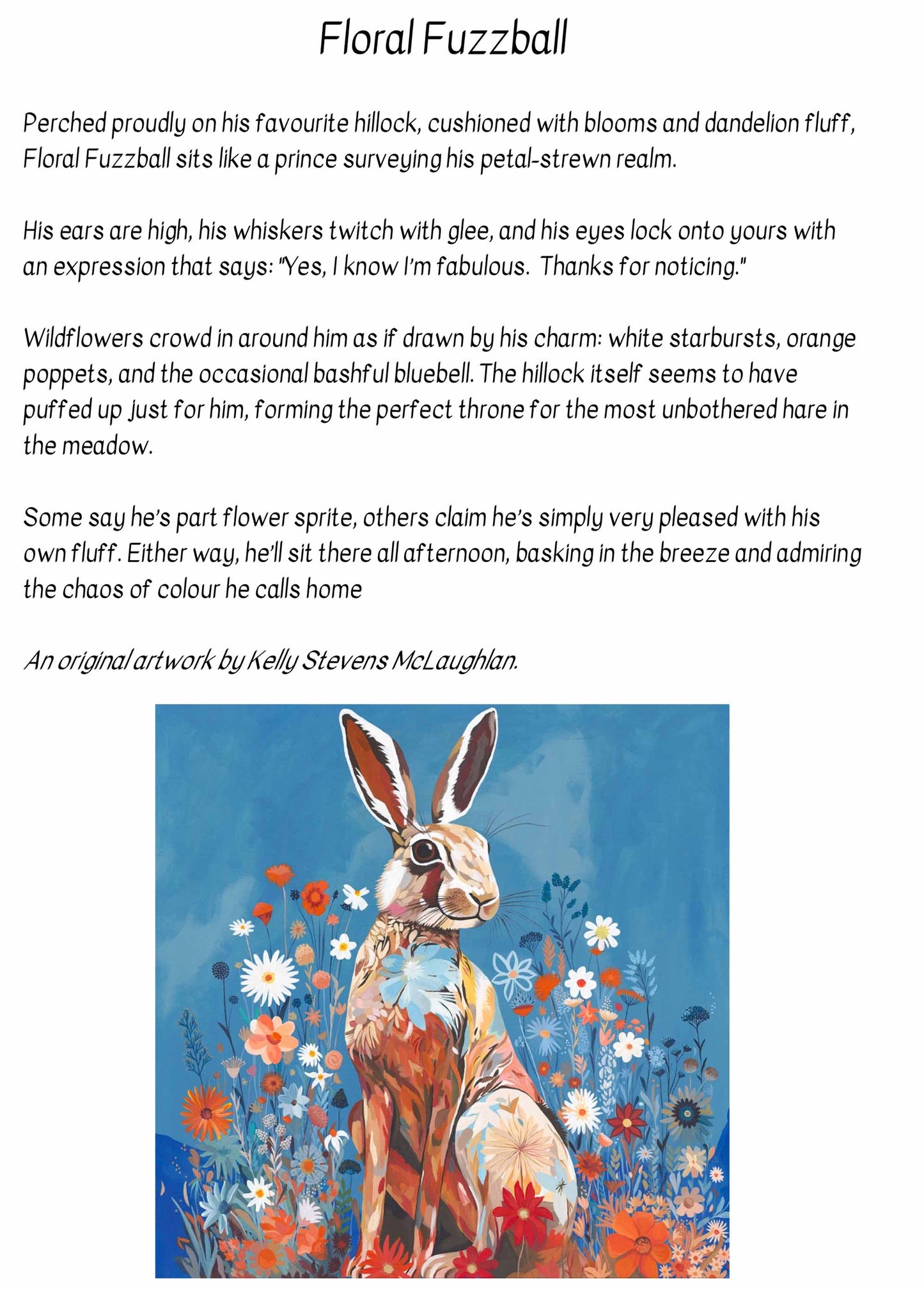 Floral Fuzzball - Limited Edition Print