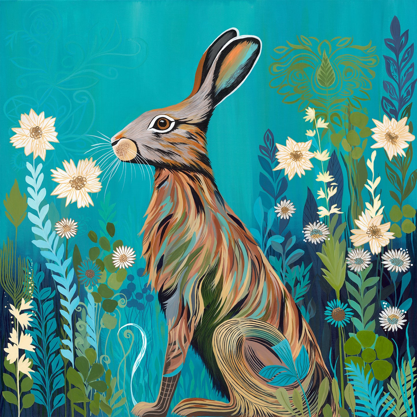 Celestine Hare – Original Acrylic Painting