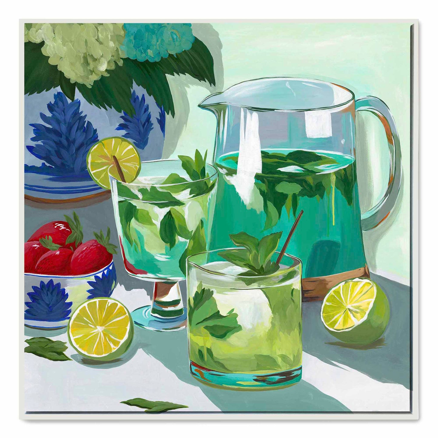Mojito And Strawberries – Original Acrylic Painting