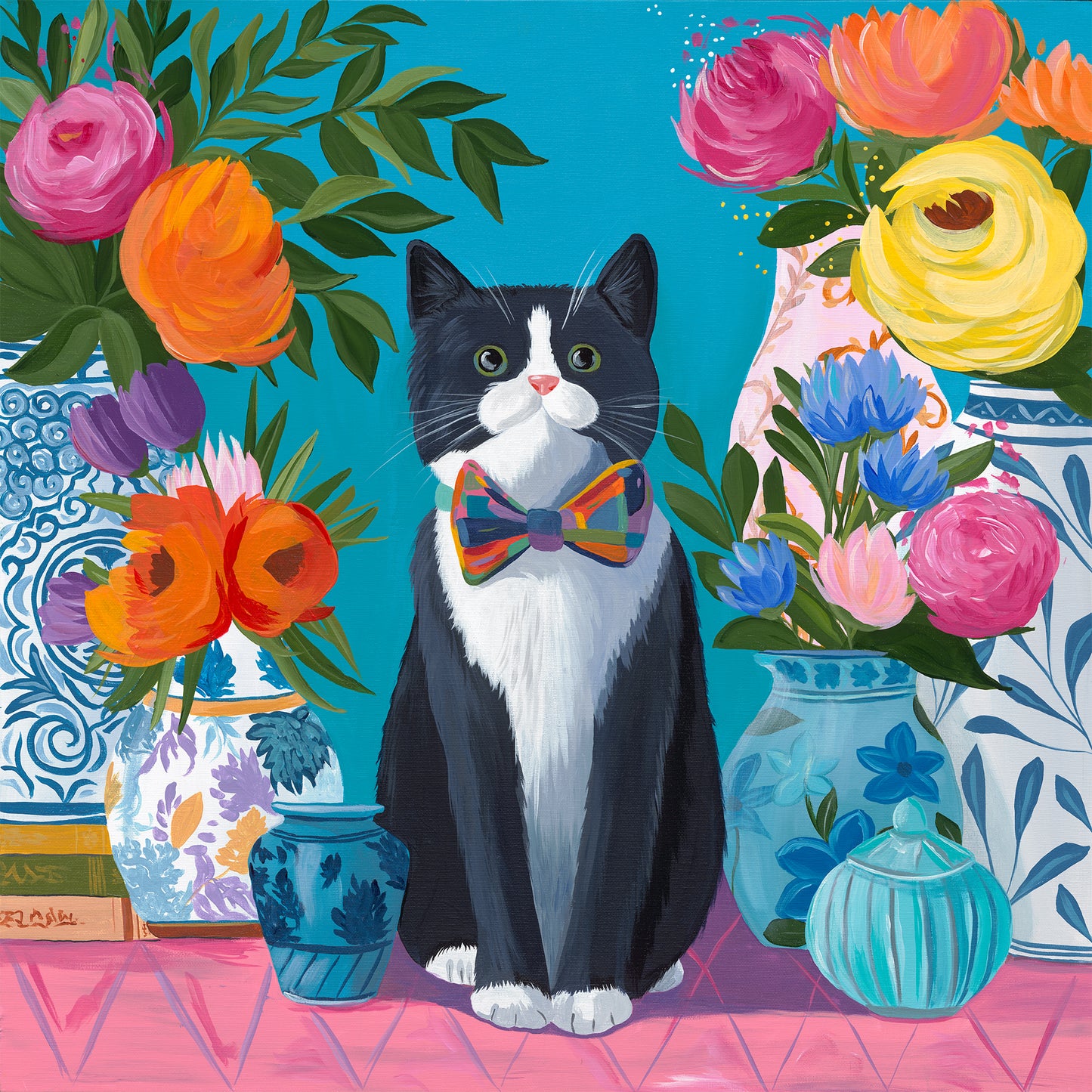 Whisker Chic – Original Acrylic Painting