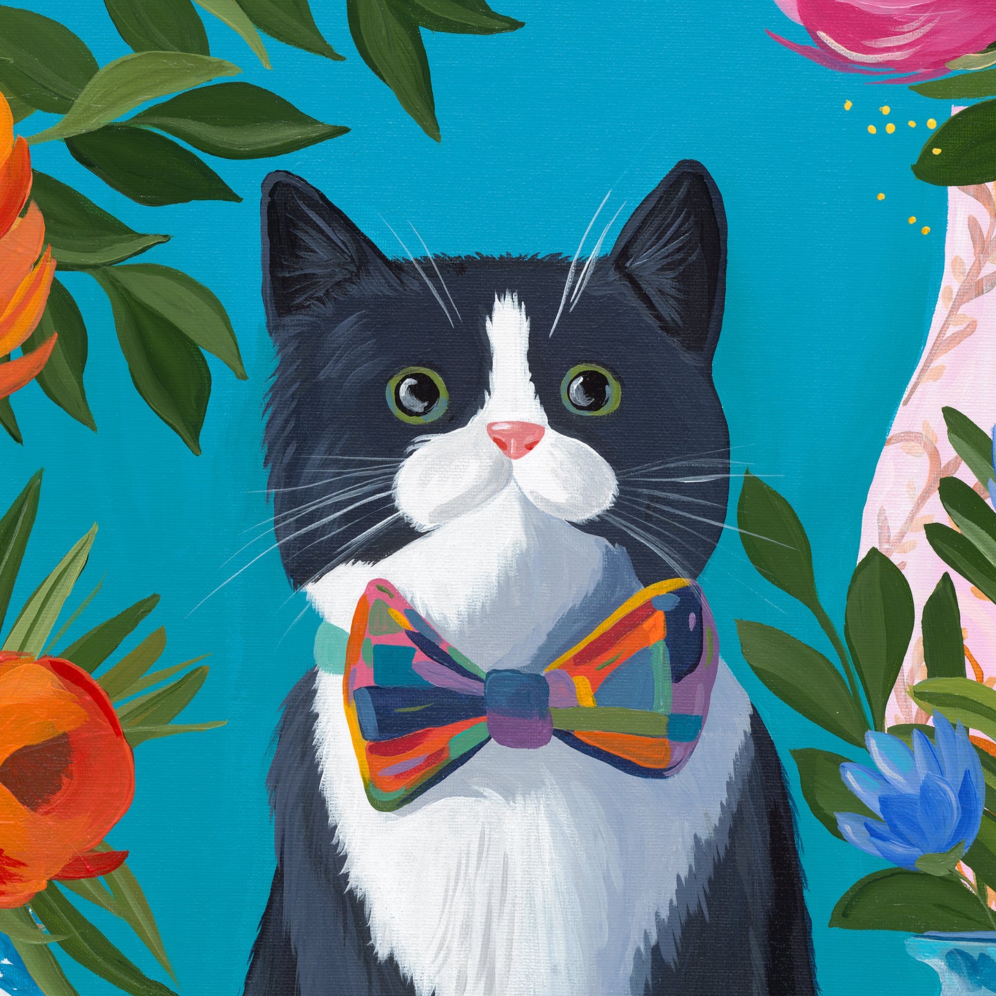 Whisker Chic – Original Acrylic Painting
