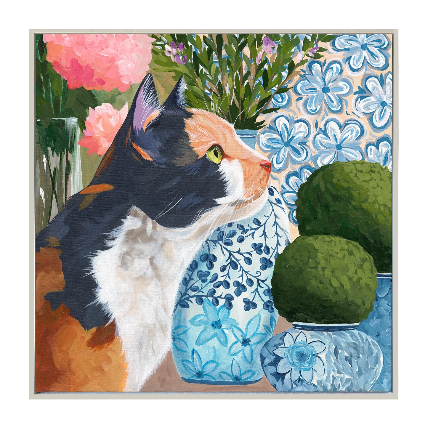 Curious Calico – Original Acrylic Painting