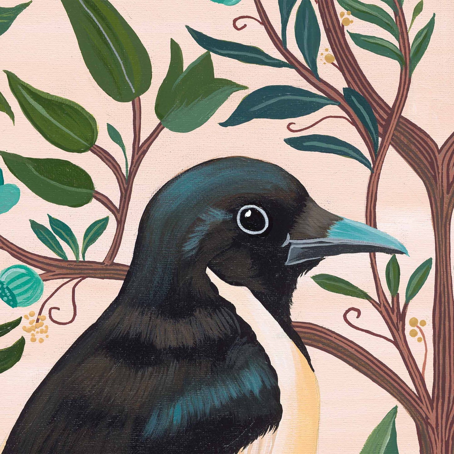 Magpie Tree – Original Acrylic Painting
