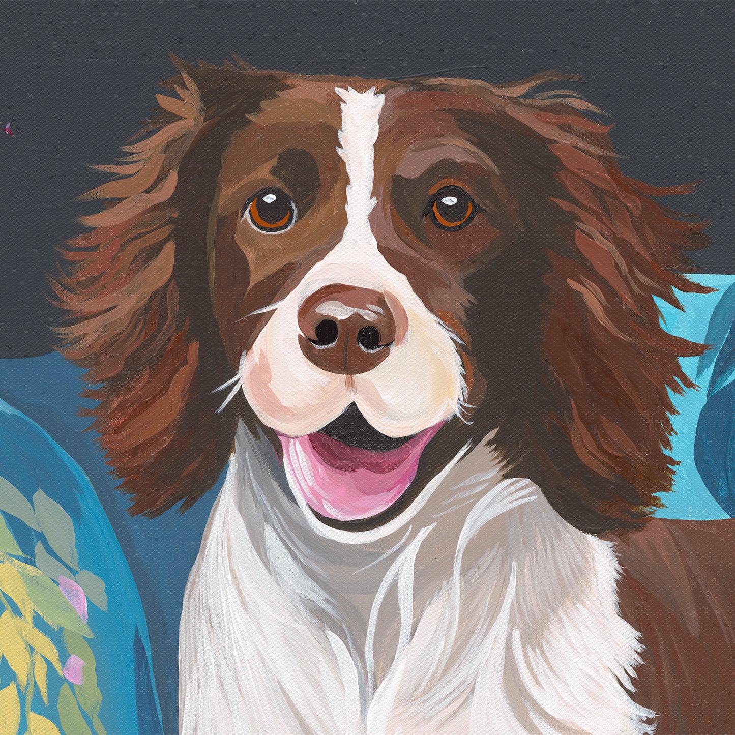 Petals, Paws & Pizzazz – Original Acrylic Painting