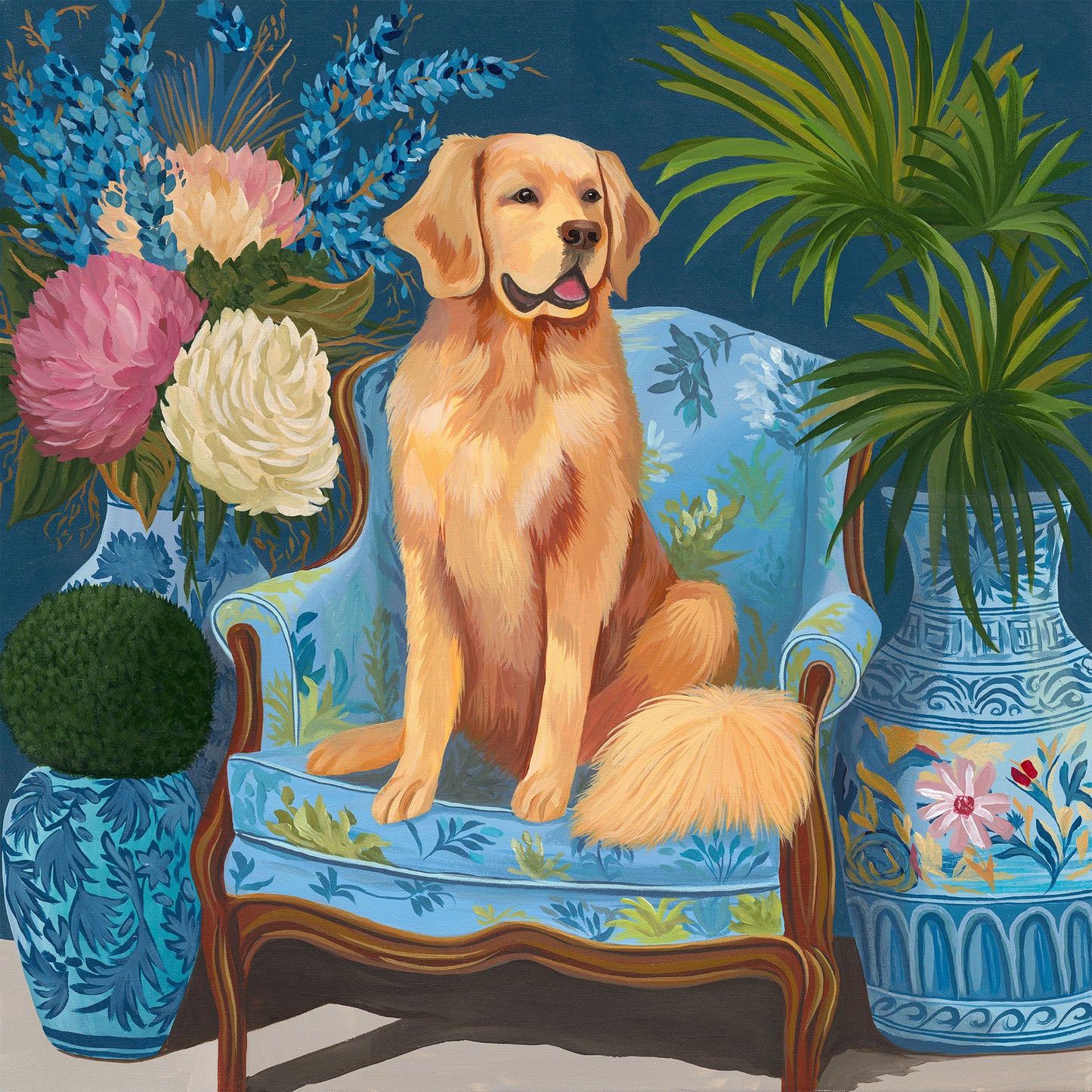 Floral Fluffster – Original Acrylic Painting
