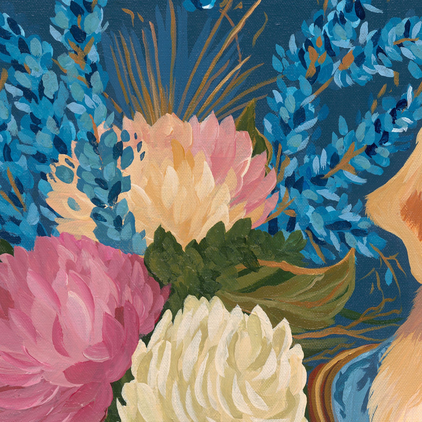 Floral Fluffster – Original Acrylic Painting