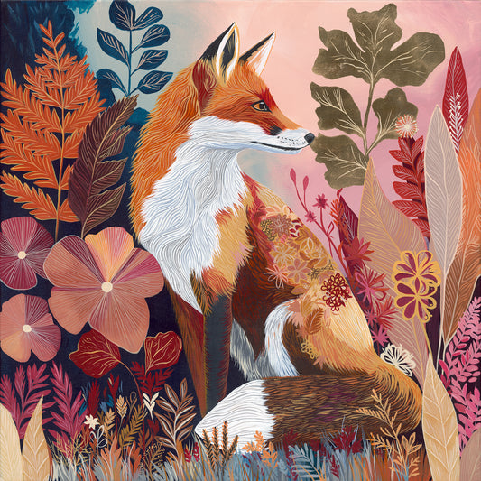 The Fox Who Waits – Original Acrylic Painting