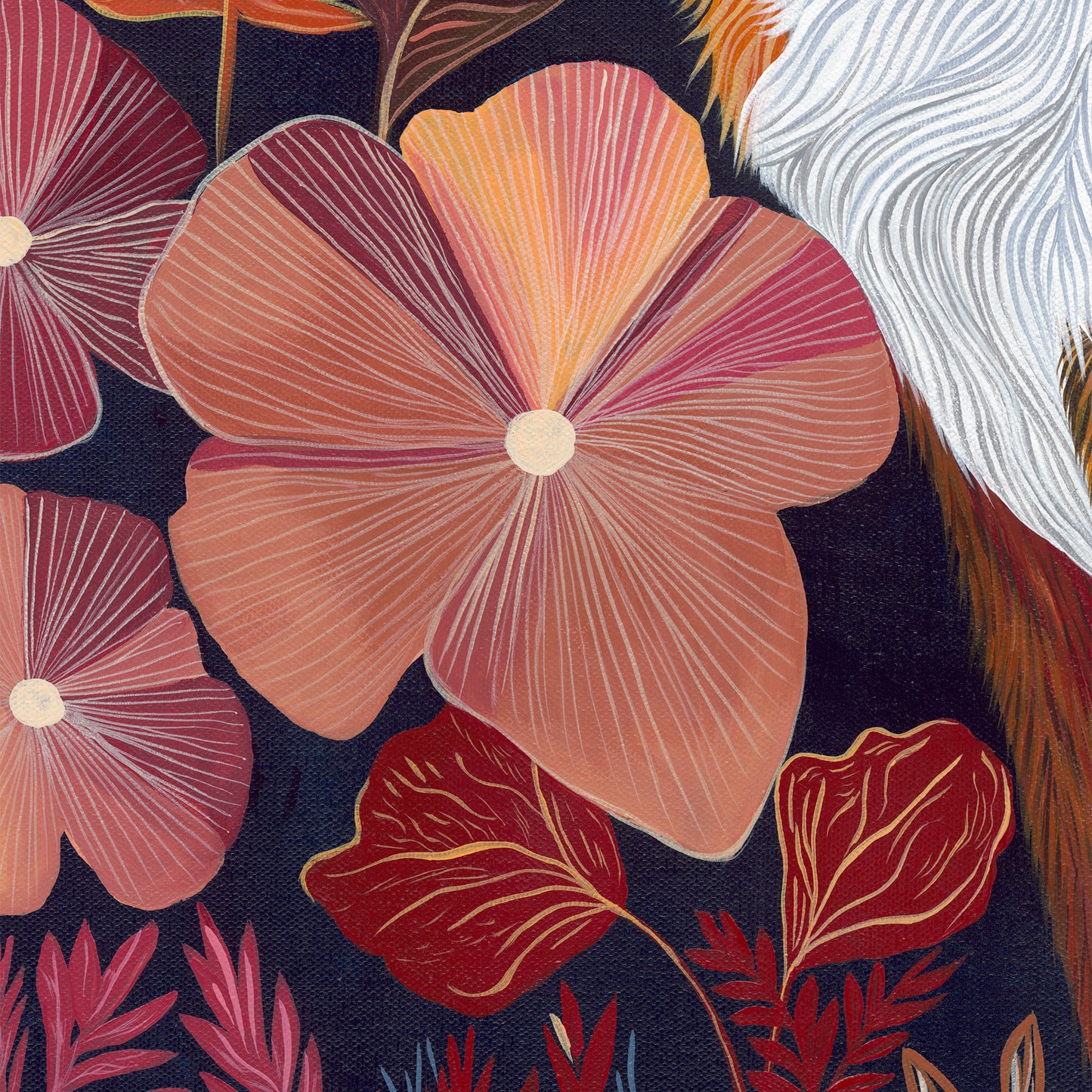 The Fox Who Waits – Original Acrylic Painting