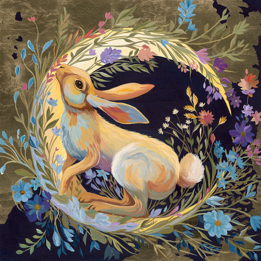 Lepus Aureus – Original Acrylic Hare Painting