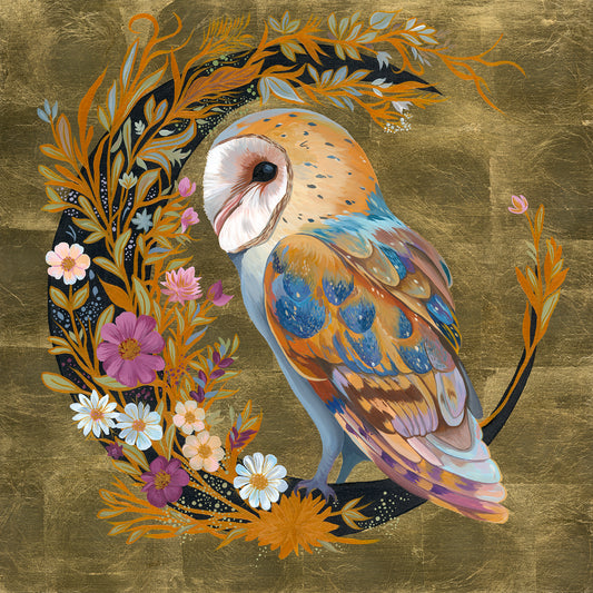 Strix Aurea – Original Acrylic Owl Painting