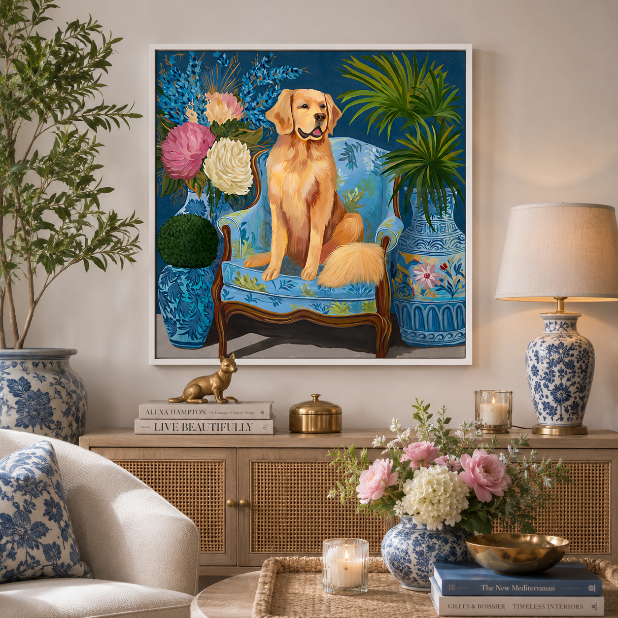 Floral Fluffster – Original Acrylic Painting