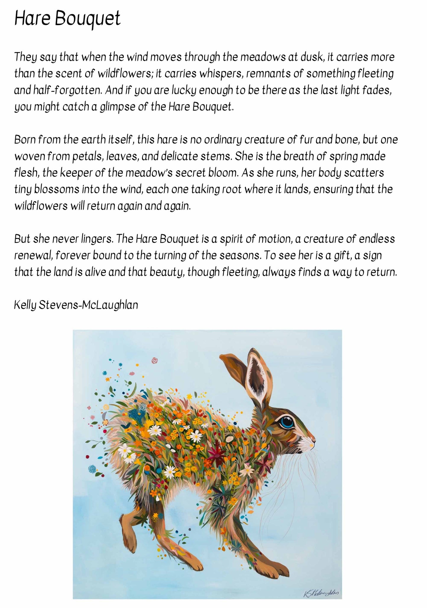 Hare Bouquet - Limited Edition Print